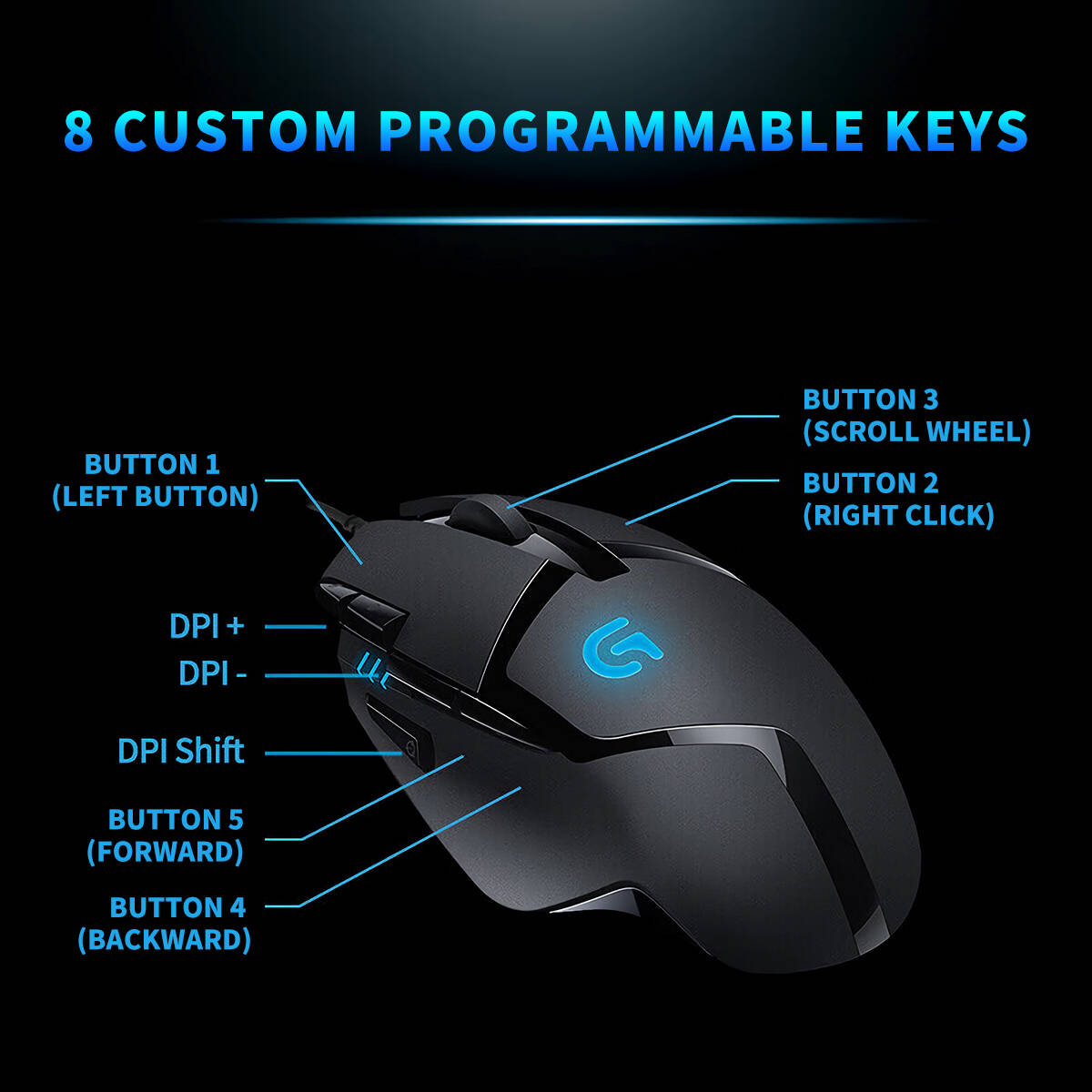 로지텍 G402 유선 게이밍 마우스, 퓨전 엔진 가속  - Esports Gaming Training 리뷰 및 가격